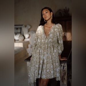 Daughter of India Kyra Mini Dress in Olive